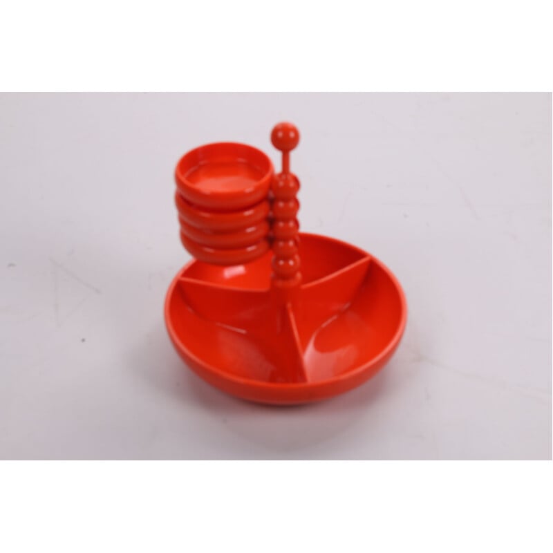 Vintage orange Emsa snack tower 