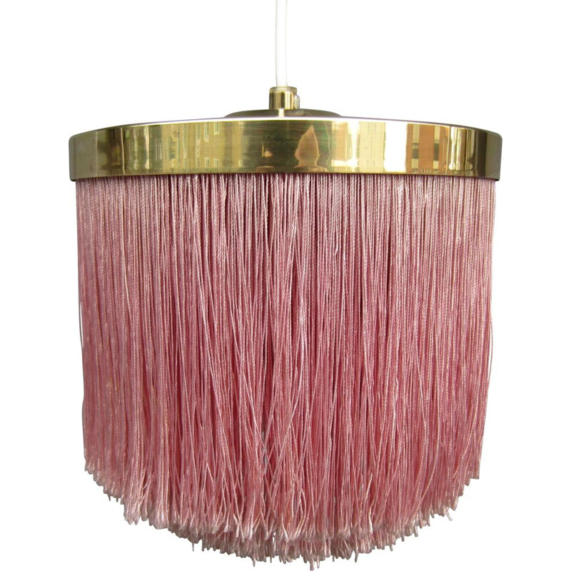 Vintage Scandinavian fringed suspension T605 by Hans-Agne Jakobsson Swedish 1966