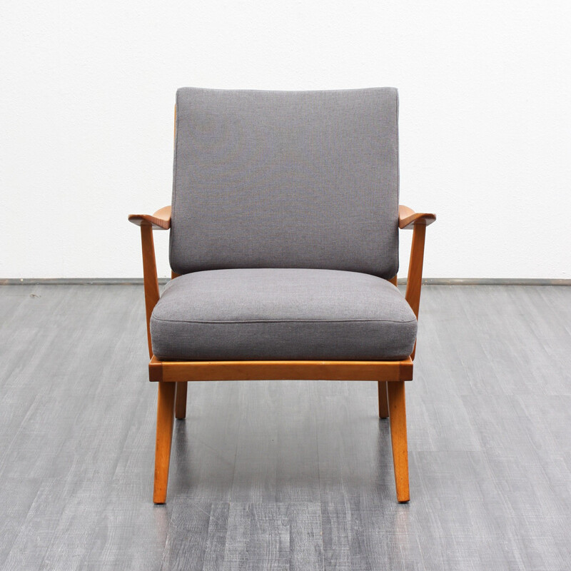 Gray vintage chair, Knoll Antimott Edt - 50s