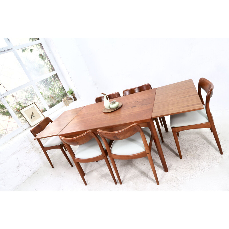 Vintage Teak Dining Table by Henning Kjaernulf for Veile Stole, 1960s