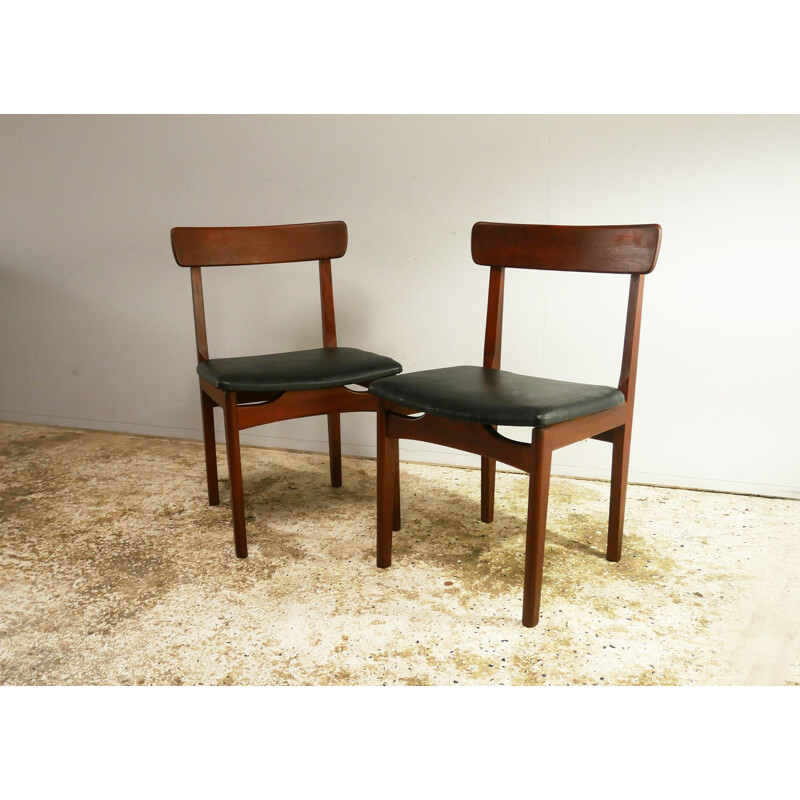 Set of 4 mid century dining chairs 1970s