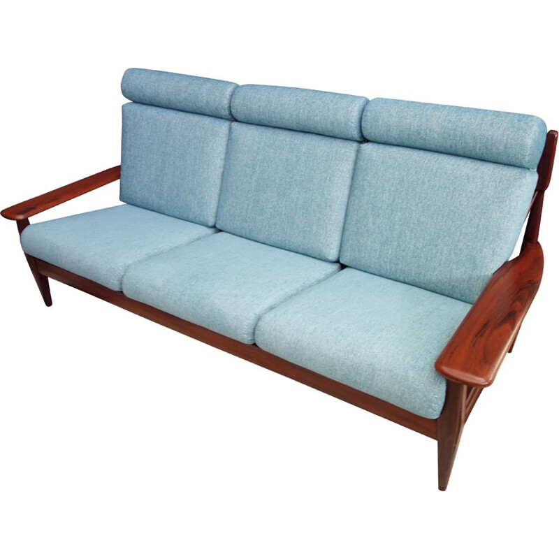 Vintage 3 seat sofa Rosewood  Mahogany Brazillian 1960s