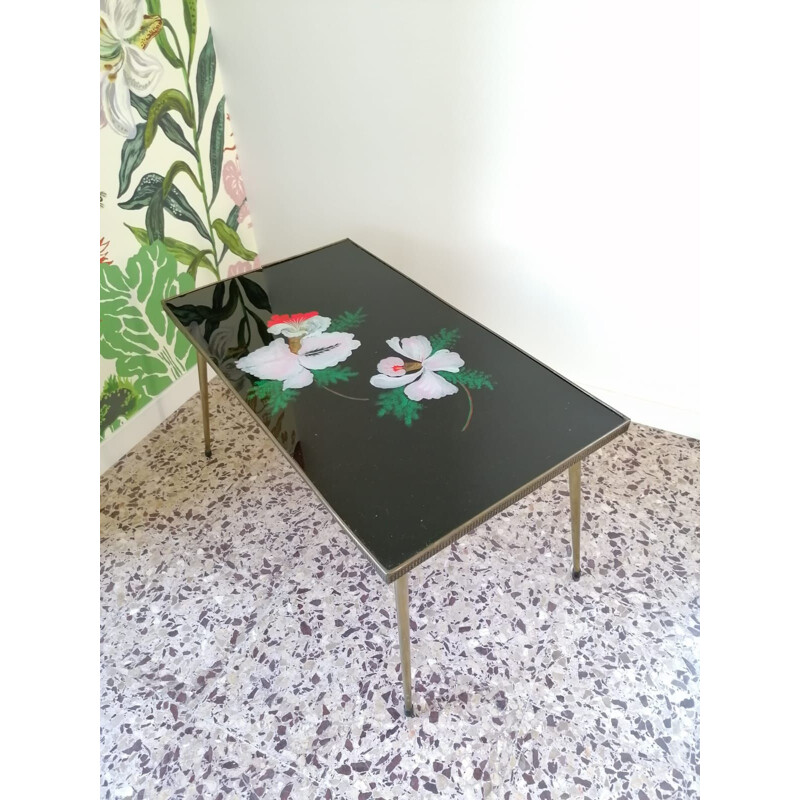 Vintage coffee table Flowers 1950