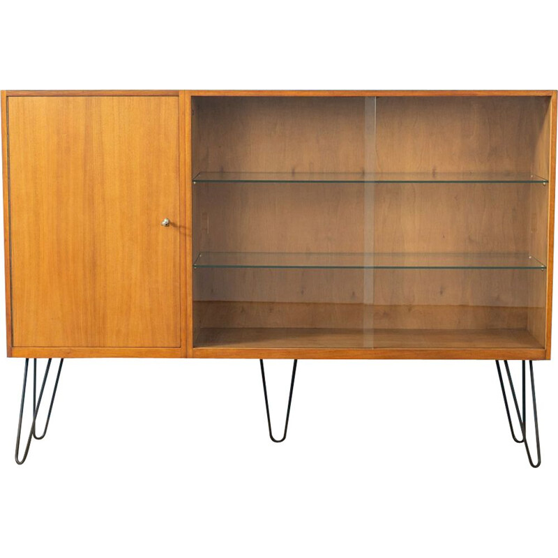 Vintage showcase  in walnut veneer 1950s