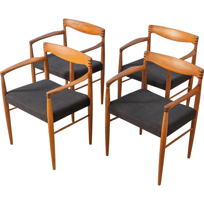 Set of 4 Vintage dining chairs by Bramin 1960s