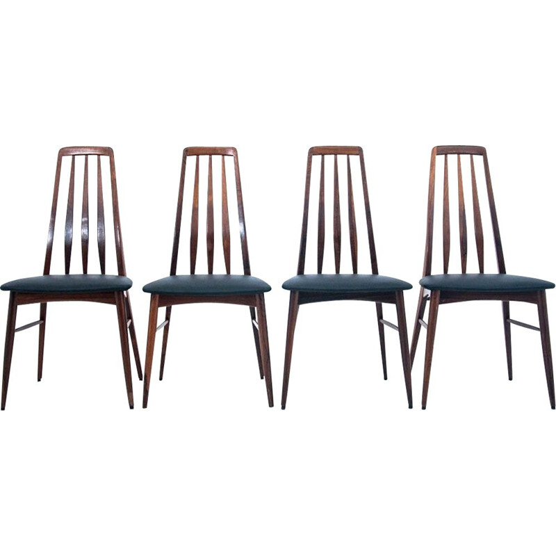 Set of 4 chairs vintage  Niels Koefoed Danish 1960s