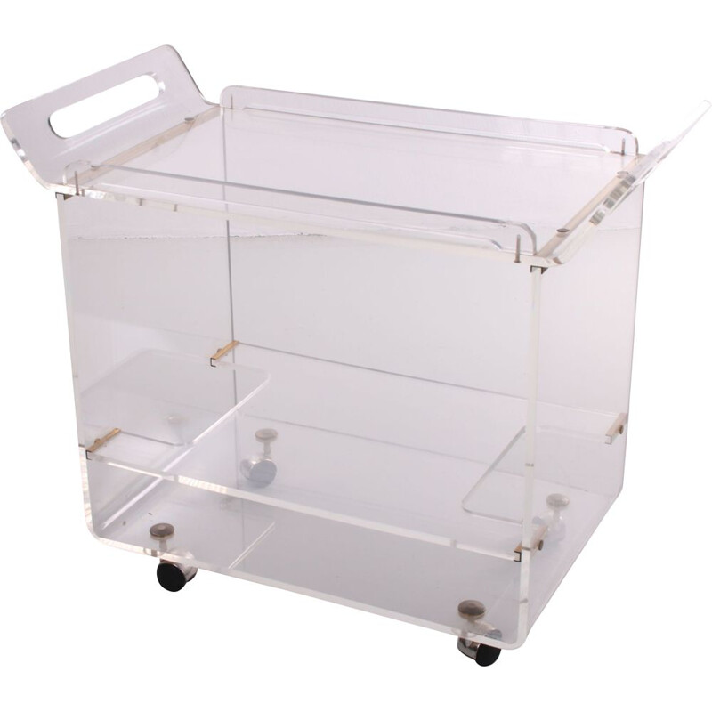 Vintage Plexiglass trolley Italian