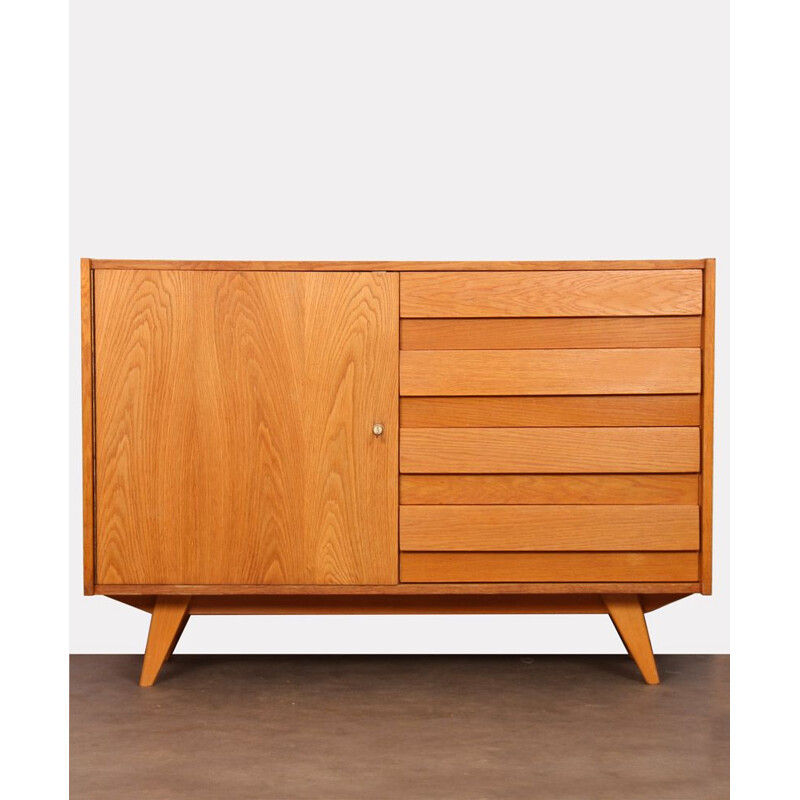 Vintage wooden chest of drawers model U-458 by Jiri Jiroutek Czech Republic 1960