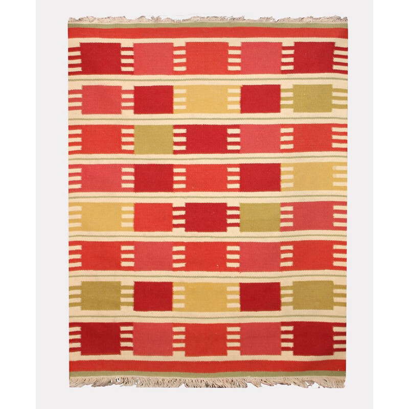 Vintage woollen rug, Czech 1960