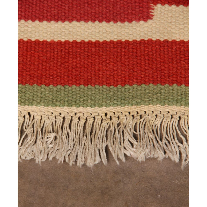 Vintage woollen rug, Czech 1960