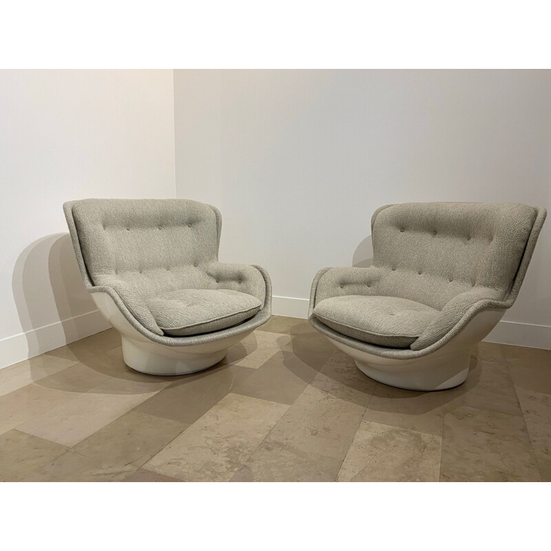 Pair of vintage armchairs by Michel Cadestin for Airborne 1968