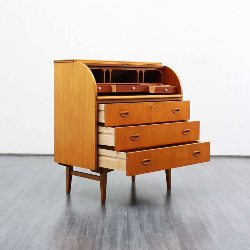 Secrétaire Scandinave en orme - années 60