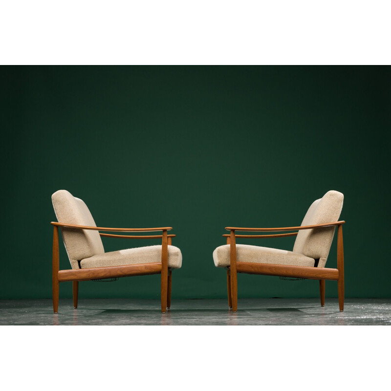 Pair of vintage teak armchairs Antimott for Walter Knoll, 1960