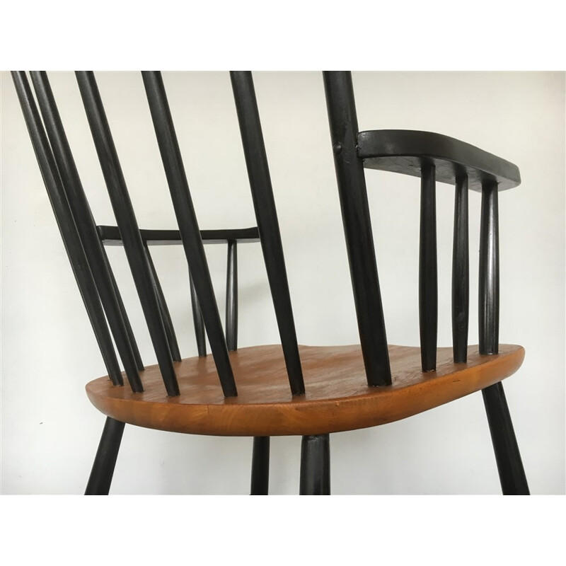 Mid-century rocking chair in wood and teak - 1960s