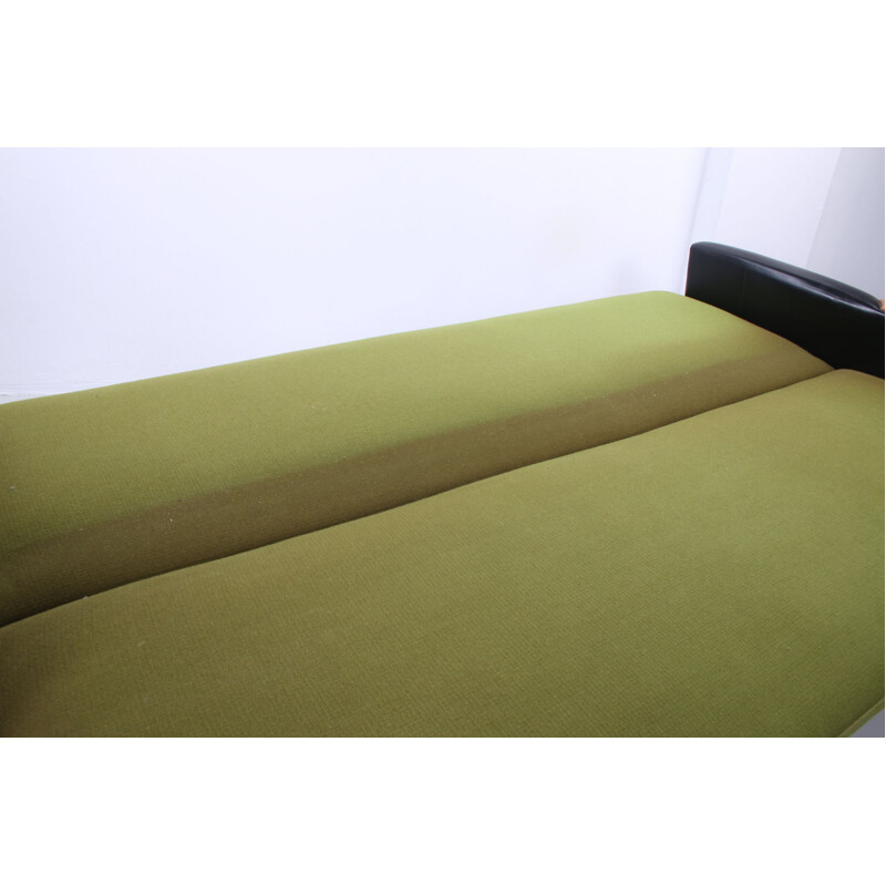  Vintage green sofa bed, Scandinavia 1960