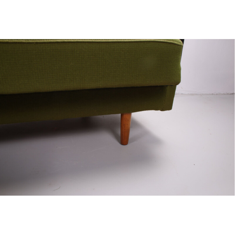  Vintage green sofa bed, Scandinavia 1960