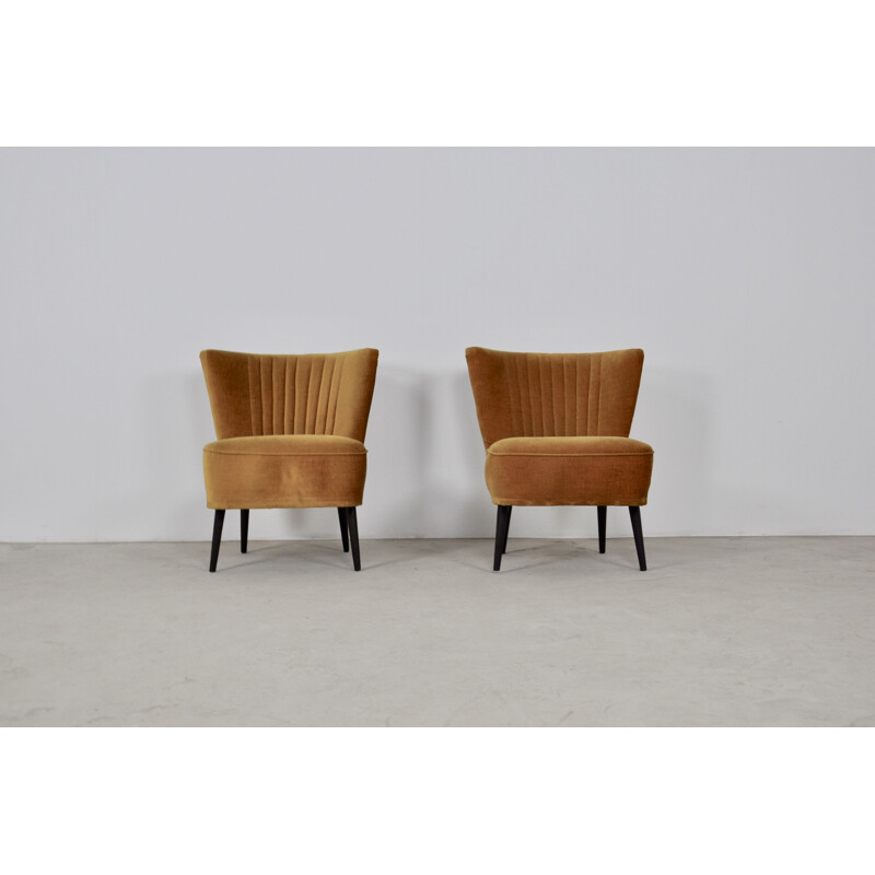 Pair of vintage cocktail armchairs 1960