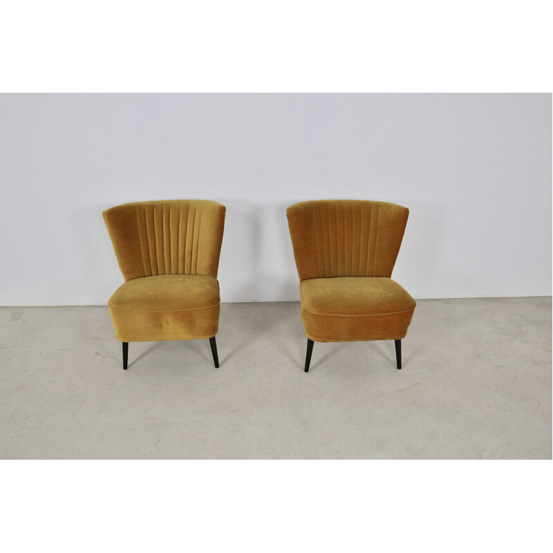 Pair of vintage cocktail armchairs 1960