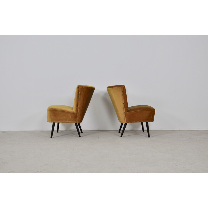 Pair of vintage cocktail armchairs 1960