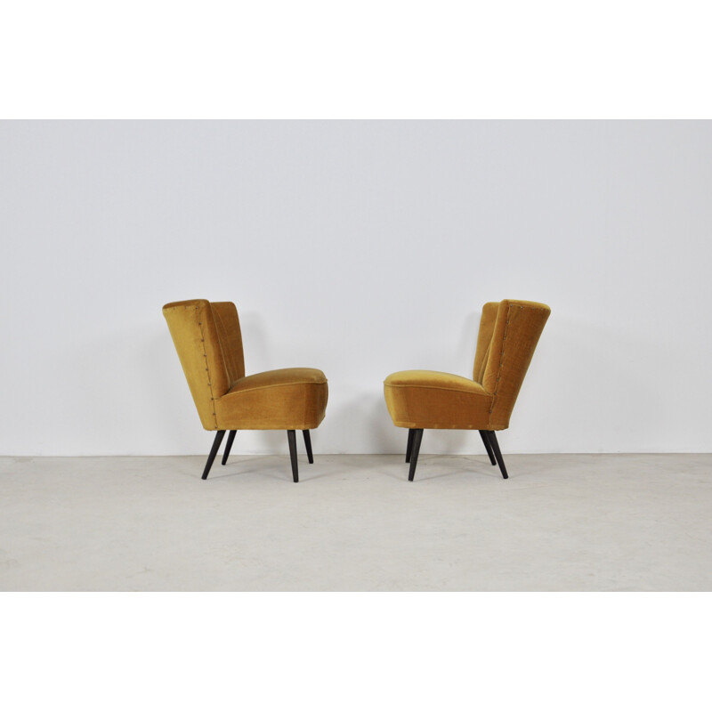 Pair of vintage cocktail armchairs 1960