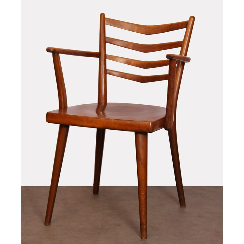 Vintage wooden chair Ton, Czechoslovakia 1960