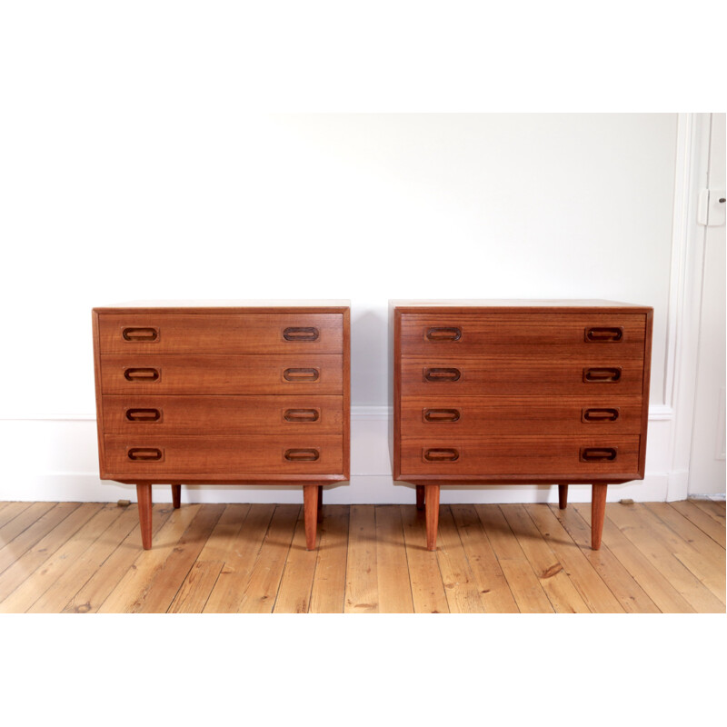 Vintage teak chest of drawers Dyrlund distributed by Roche Bobois, Scandinavia 1960