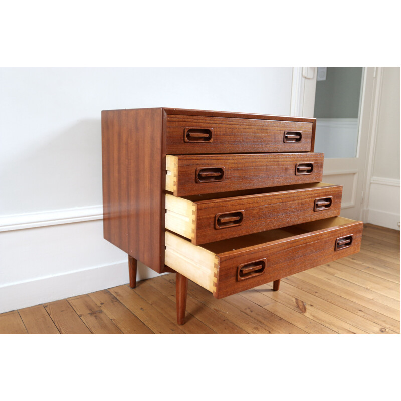 Vintage teak chest of drawers Dyrlund distributed by Roche Bobois, Scandinavia 1960