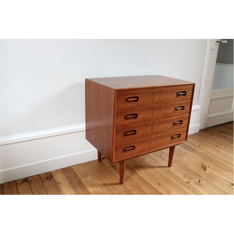 Vintage teak chest of drawers Dyrlund distributed by Roche Bobois, Scandinavia 1960