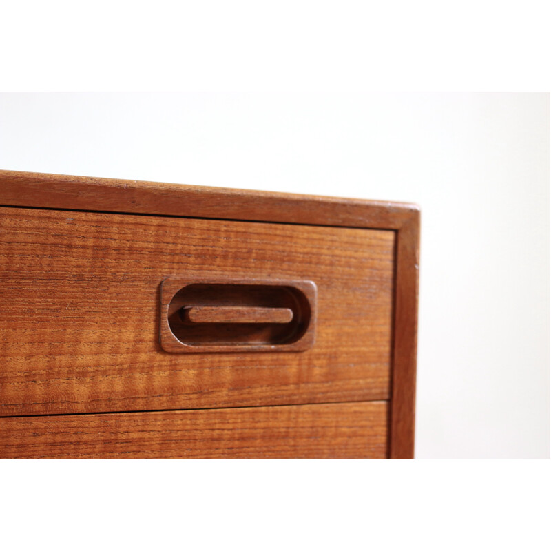 Vintage teak chest of drawers Dyrlund distributed by Roche Bobois, Scandinavia 1960