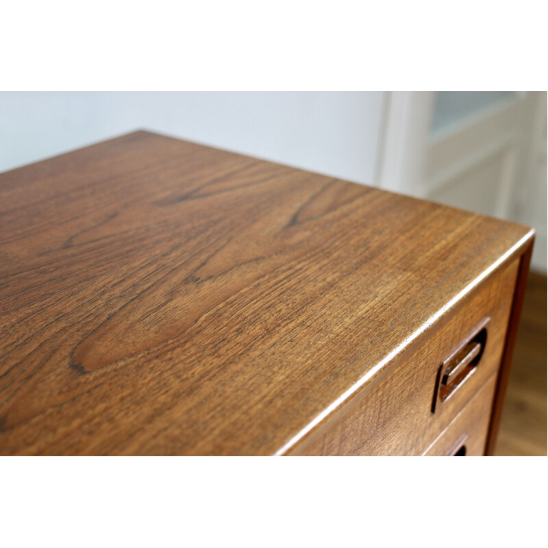 Vintage teak chest of drawers Dyrlund distributed by Roche Bobois, Scandinavia 1960