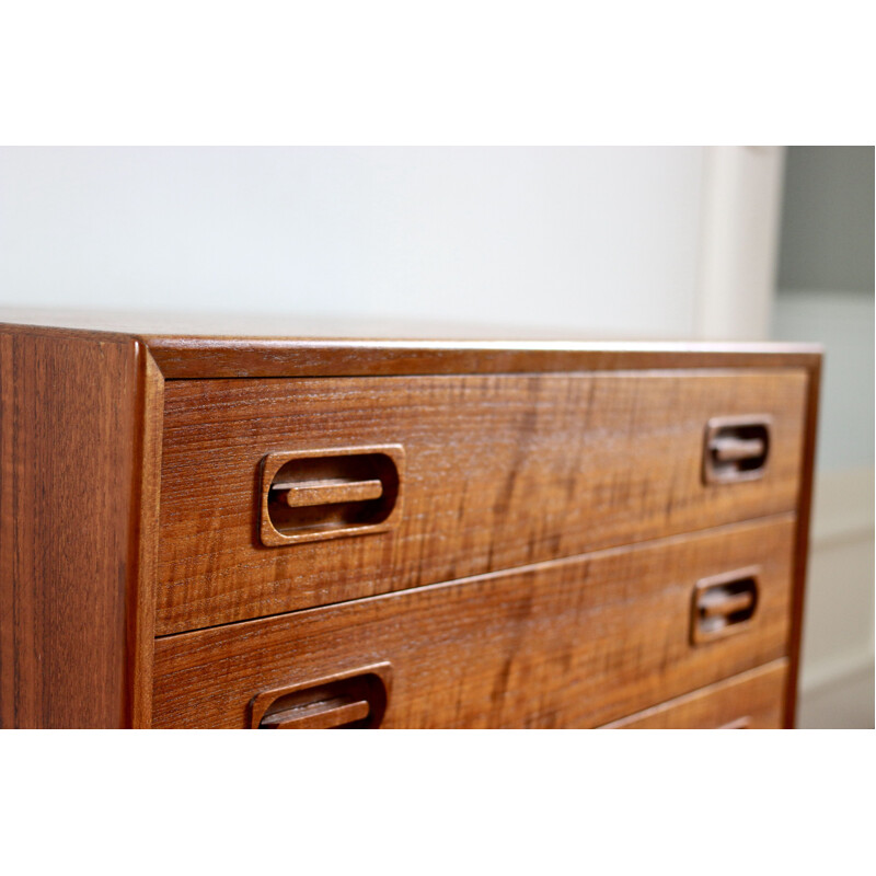 Vintage teak chest of drawers Dyrlund distributed by Roche Bobois, Scandinavia 1960