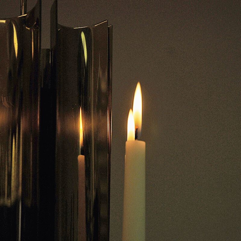 Vintage brass pendant lamp from Pierre Forsell for Skultuna, Sweden 1960