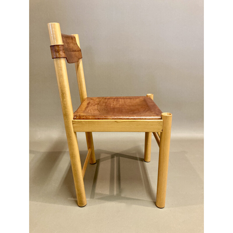 Ensemble de 4 chaises vintage Sede pour Ibisco 1960