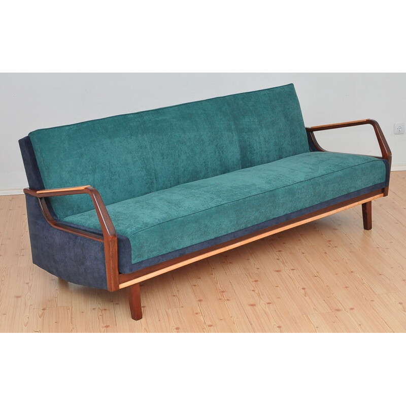 Vintage folding 3-seater sofa 1960