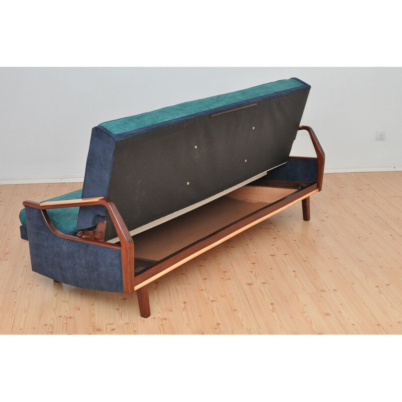 Vintage folding 3-seater sofa 1960