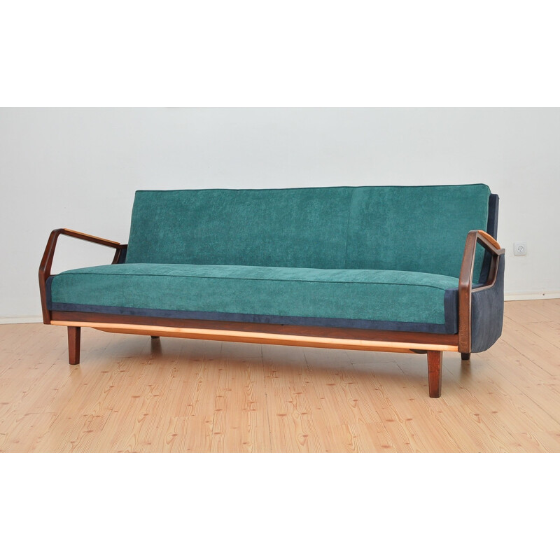 Vintage folding 3-seater sofa 1960