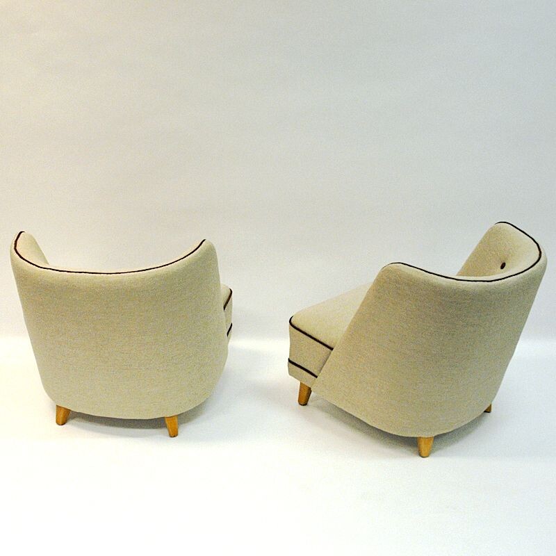 Pair of Easy vintage armchairs by Møller & Stokke, Norway 1940