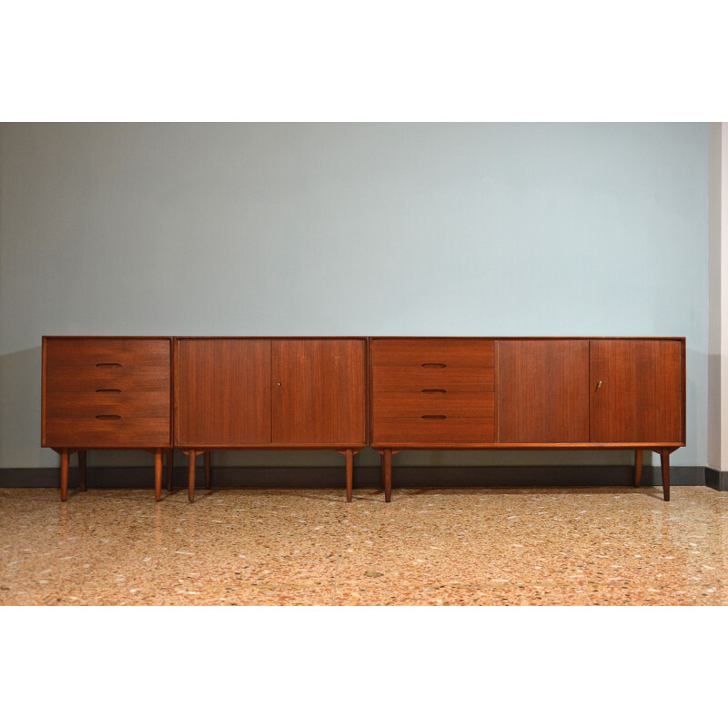 Large vintage teak sideboard by Rex Raab for Wilhelm Renz 1960