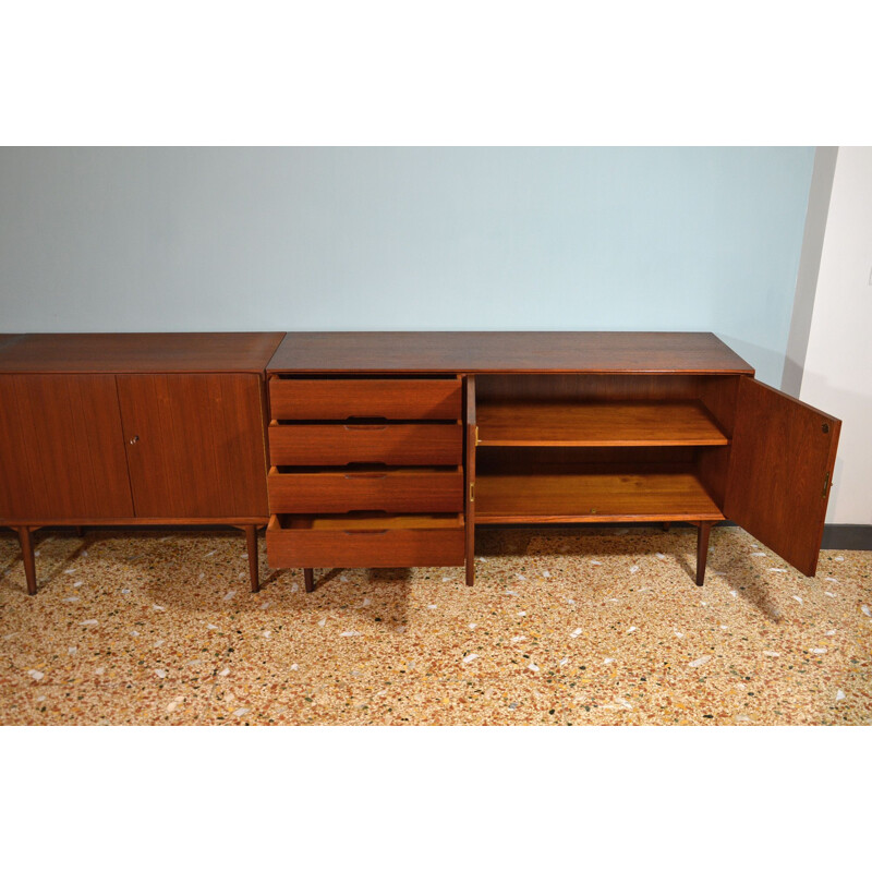 Large vintage teak sideboard by Rex Raab for Wilhelm Renz 1960