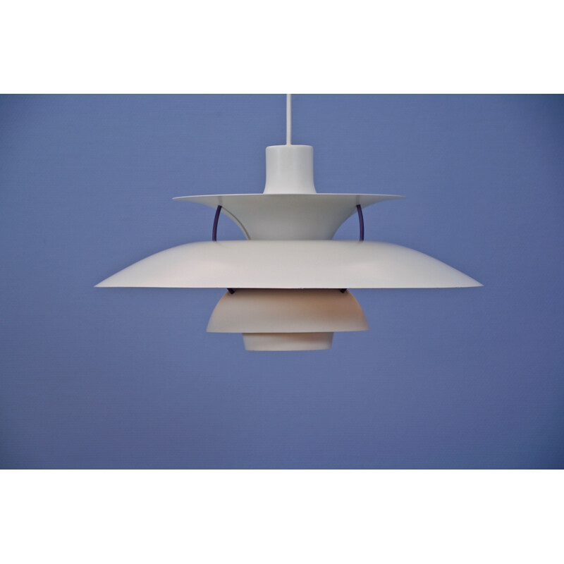 Vintage white PH5 pendant lamp by Poul Henningsen for Louis Poulsen 1960