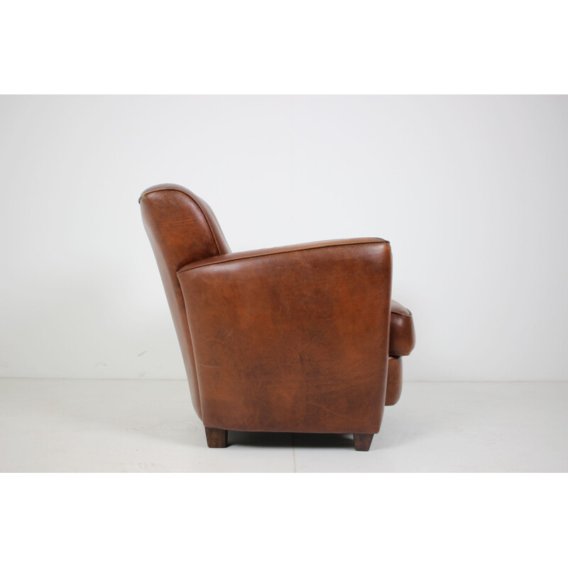 Vintage Leather armchair British 1970