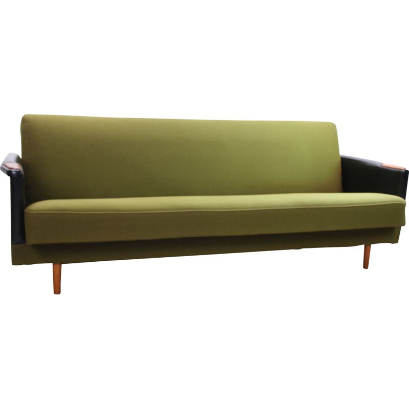  Vintage green sofa bed, Scandinavia 1960