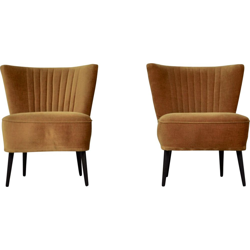 Pair of vintage cocktail armchairs 1960