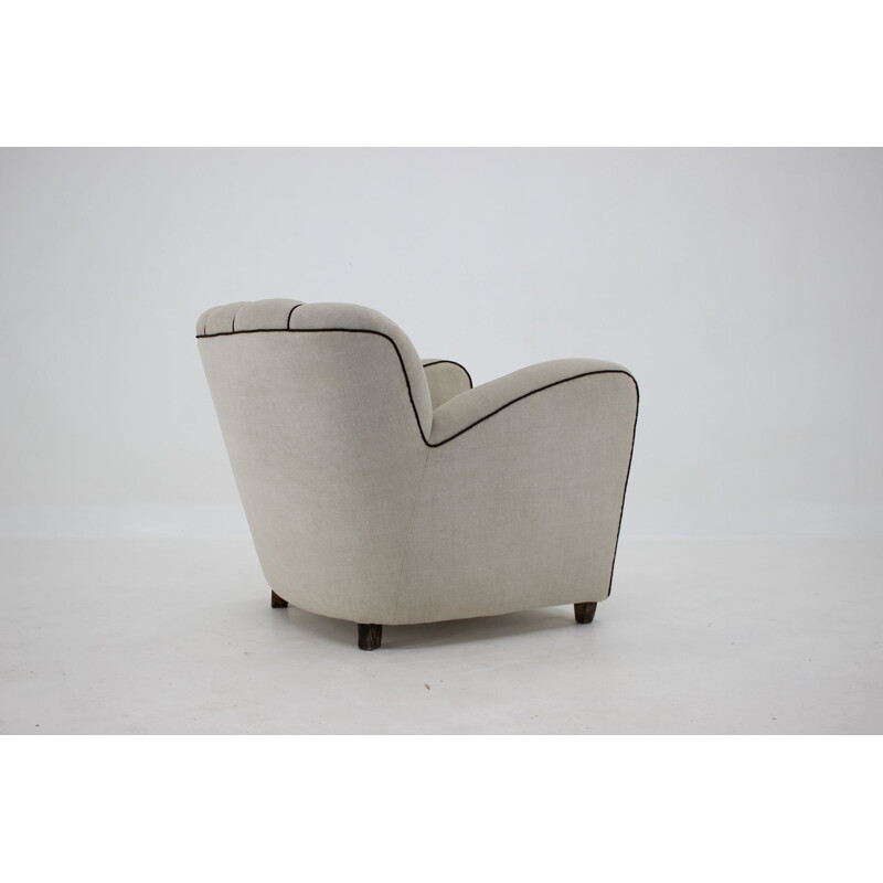 Large Club Chair, Czechoslovakia Art Deco 1930s