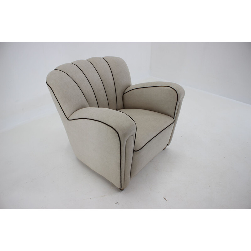 Large Club Chair, Czechoslovakia Art Deco 1930s