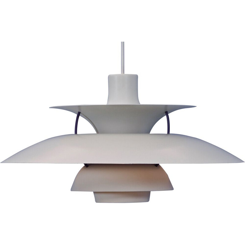 Vintage white PH5 pendant lamp by Poul Henningsen for Louis Poulsen 1960