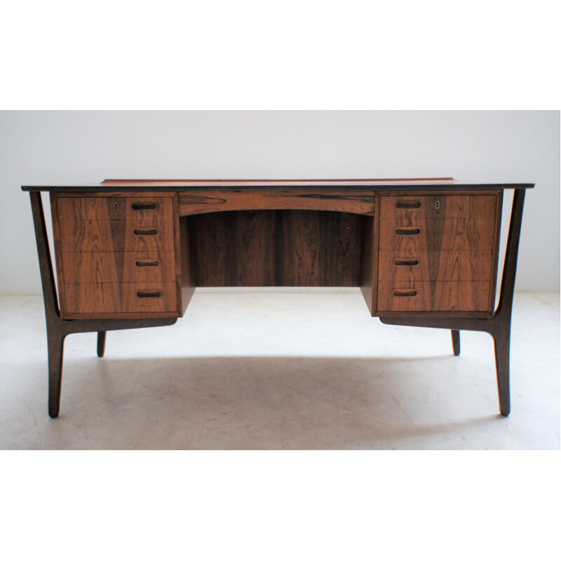 Vintage Scandinavian rosewood desk, Svend Aage Madsen 1960