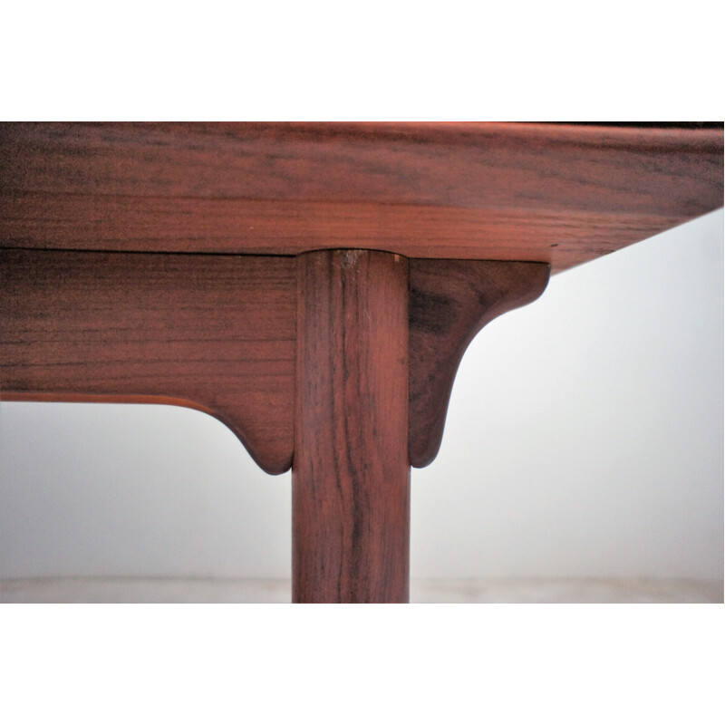 Vintage scandinavian teak dining table, Omann Jun 1960