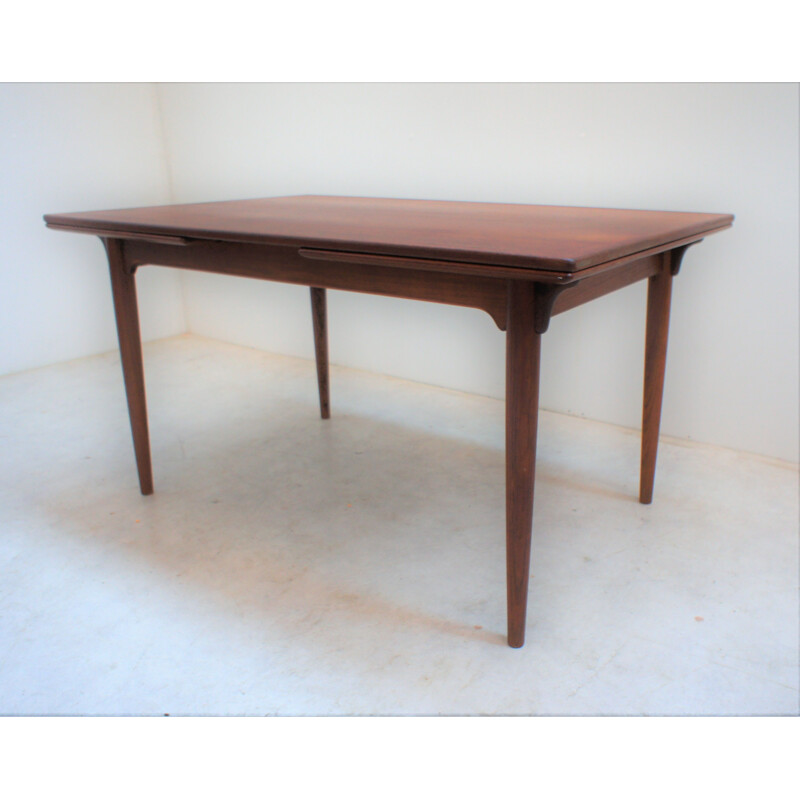 Vintage scandinavian teak dining table, Omann Jun 1960