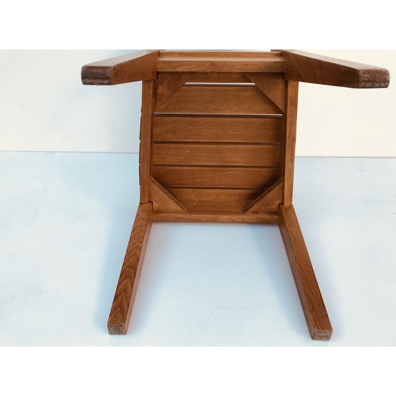 Suite von 6 Vintage-Stühlen aus Eiche von Charles Dudouyt für La Gentilhommière, Frankreich 1960